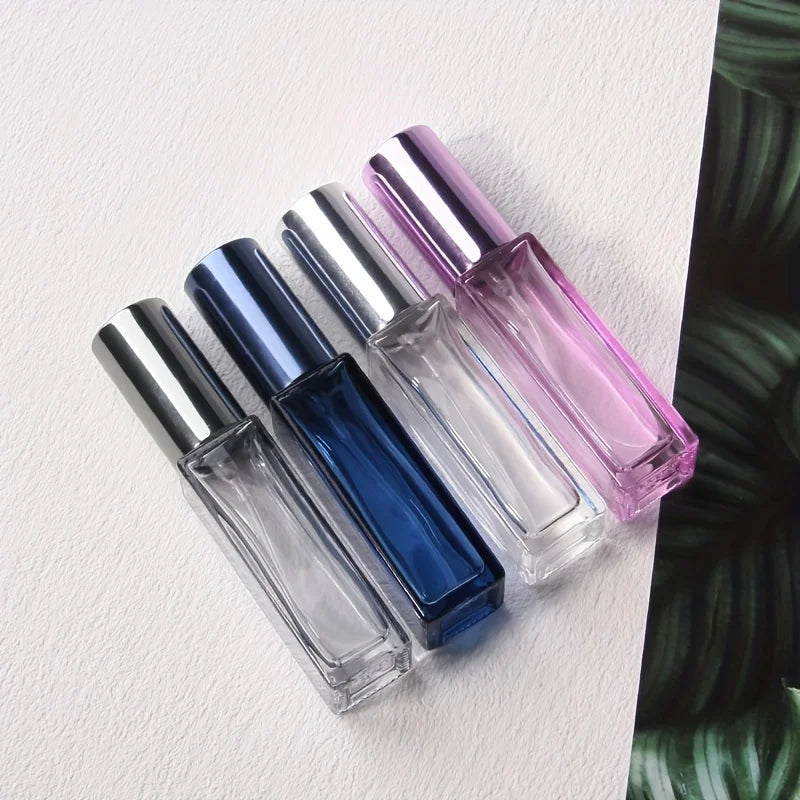 20pcs 3ml/5ml/10ml Square Empty Glass Perfume Spray Bottle Refillable Fragrance Fine Mist Atomizer Portable Liquid Containers