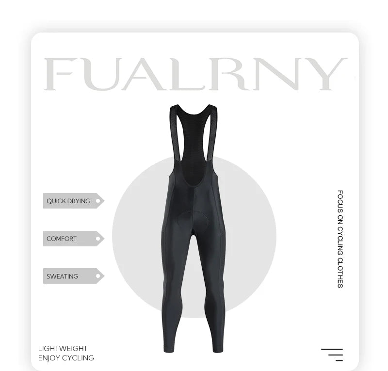 New Mens Cycling Tight Bib Pants Long-distance Cycling Long Pants Quick-drying Elastic Interface® Pro Cushion Spring Autumn