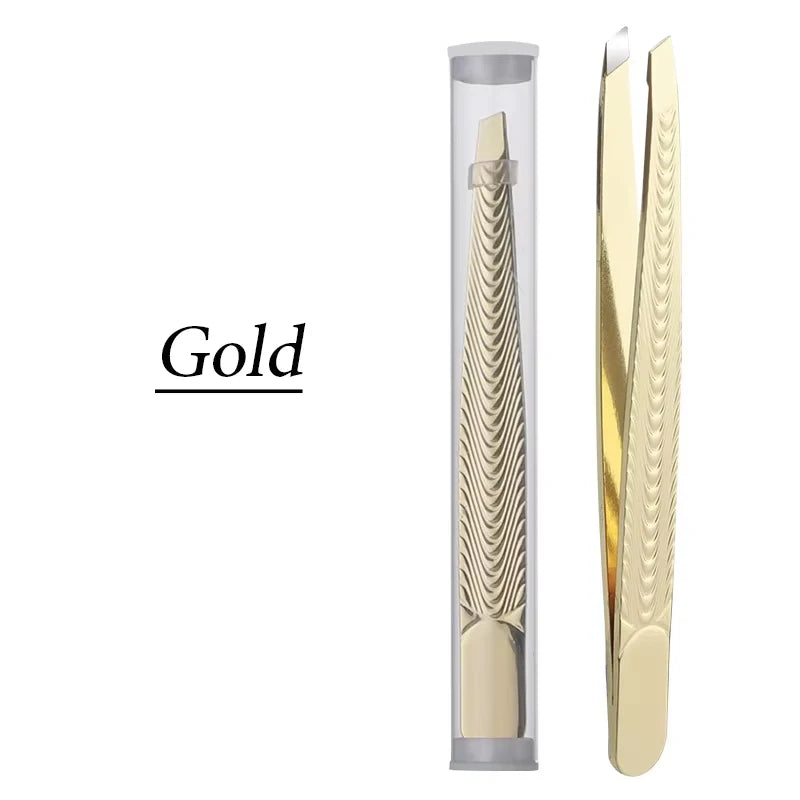 Removal Clip Women Professional Eyebrow Tweezer Trimmer Men Beard Eyelash Brow Stainless Hair Plucker For Face Lash Makeup Tools