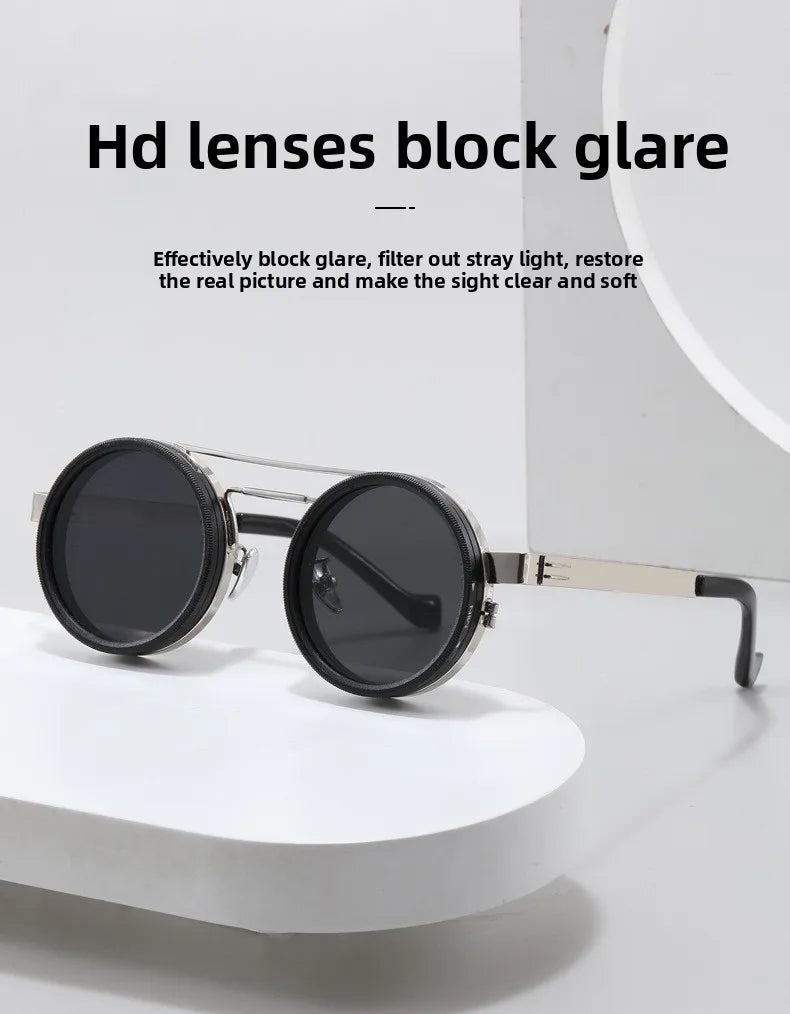 Polarized ND2 400 Adjustable Dimming Sunglasses UV Protection Metal Frame HD Lens for Mountaineering Cycling