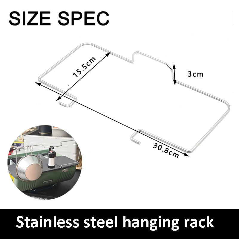 For Stanley Lunch Box 9.4L Accessories Set Handle Cowhide Cover Ultralight Aluminum Alloy Table Top Hanging Rack Felt Lining