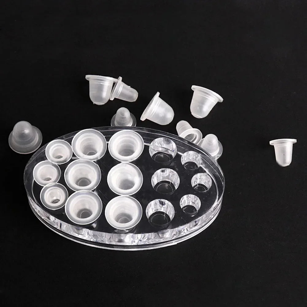 100Pcs S/L Soft Silicone Tattoo Ink Cups Disposable Microblading Makeup Pigment Holder Container Caps Tattoo Accessories Supply