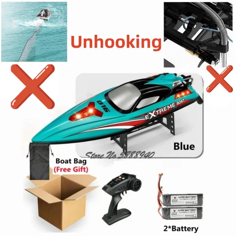 70KM/H High Speed Remote Control Boat RC Speedboat  200M Nesting Unhook Capsized Reset Waterproof Racing Induction RC Boat Toy