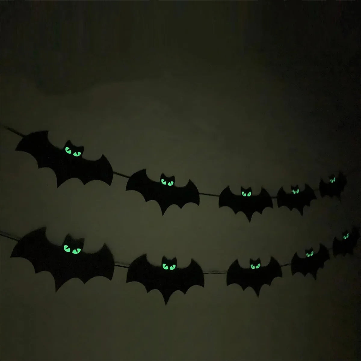 10 Halloween Decorations Glow Eyes Bats Banner for Halloween Bats Decor