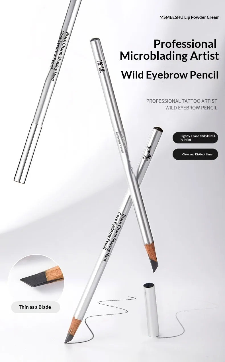 Ultra-Fine Micro Brow Pencil Waterproof Sweat-Resistant 3D Natural Shaping Hard Core Defined Hair-Like Strokes Eyebrow Makeup