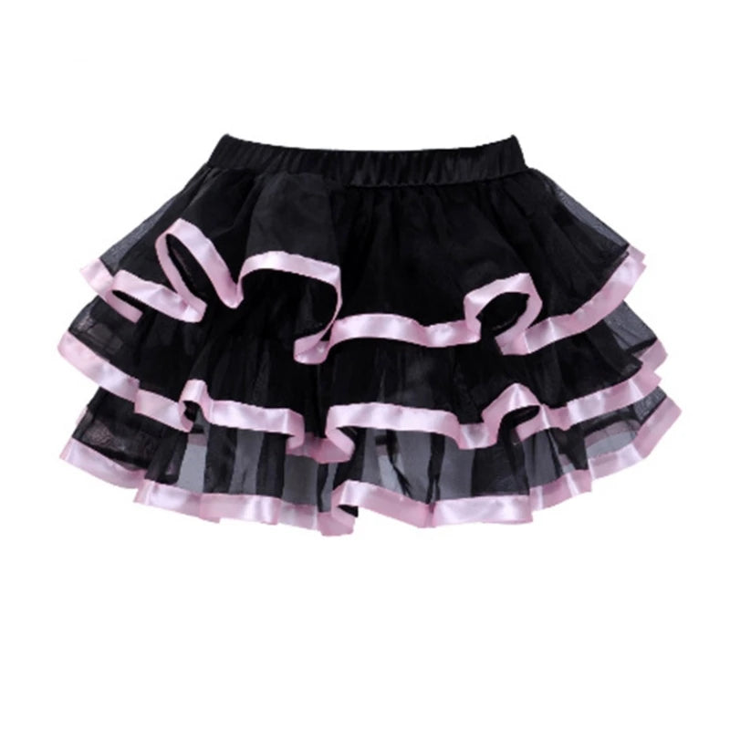 Summer Victorian Steampunk Bustle Skirt 5 Layered Tie-on Belt Tulle Tutu Overskirt Dance Performances Halloween Cosplay Costume