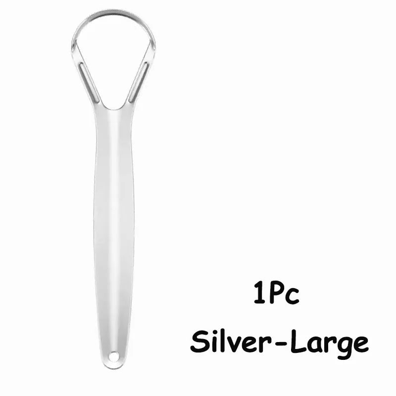1Pc/2/4/10//20/50Pcs Dental Stainless Steel Tongue Scraper Bad Breath  Tongue Coating Cleaner Oral Care Tools Large/Small