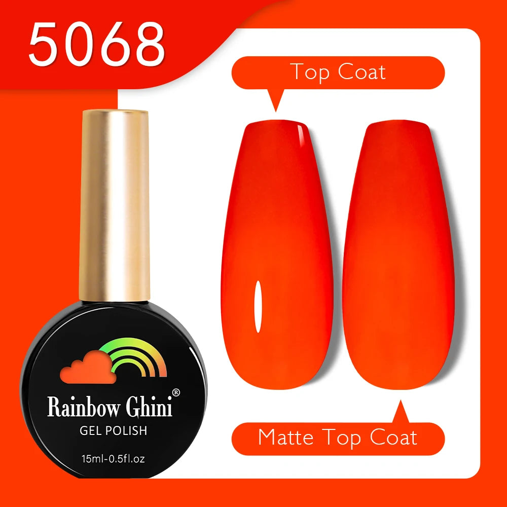 RG 15ML HEMA&TPO FREE Summer Series Fluorescent Gel Polish in Sporty Style Y2K Nail Polish Suitable for Parties Nail Art UV Gel