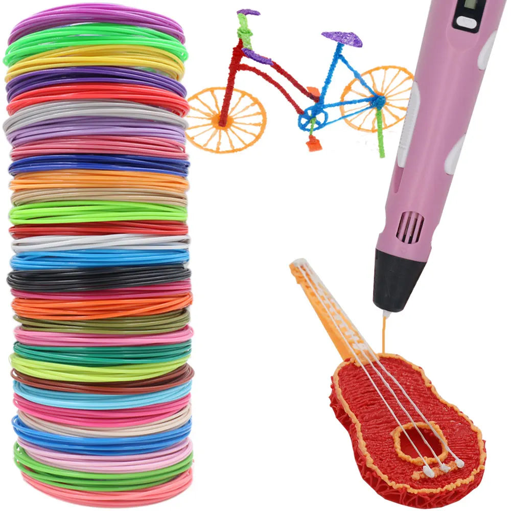 PLA Filament for 3D Pen Printing 10/20/30 Colors Diameter 1.75mm 200M Odorless Safe Plastic Refill for 3D Children Printing Pen