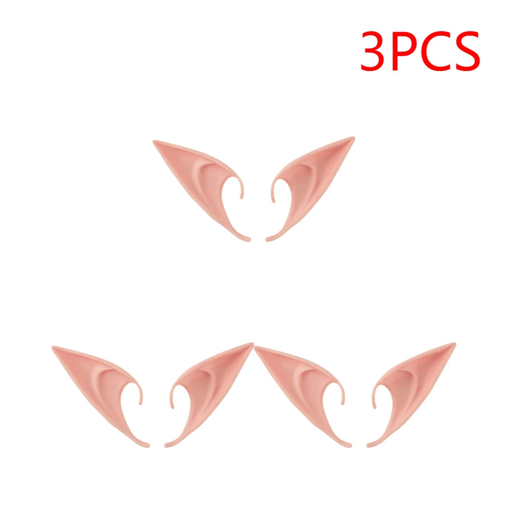 1-20pair Mysterious Angel Elf Ears Artificial Latex Ears for Halloween Decor Fairy Cosplay Costume Masquerade Accessories