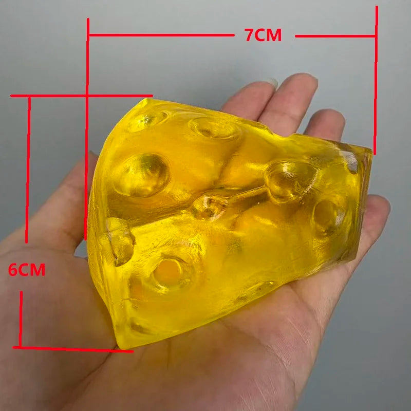 Squishy Honey Cheese Square Fidgets Toys Super Soft Mochi Cheese Squeeze Toy Funny Anti-stress Sensory Toy for Adults Gifts