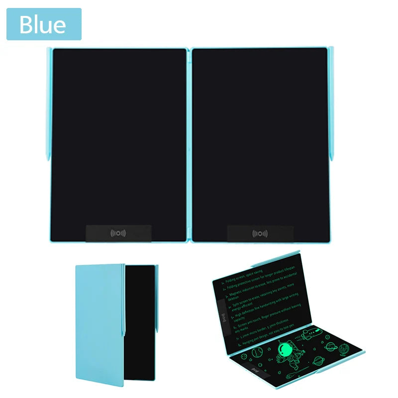 14.3-inch Folding Screen LCD Superfine Handwriting Writing Board Meeting Magnetic to Erase Drawings Tablet Split Screen