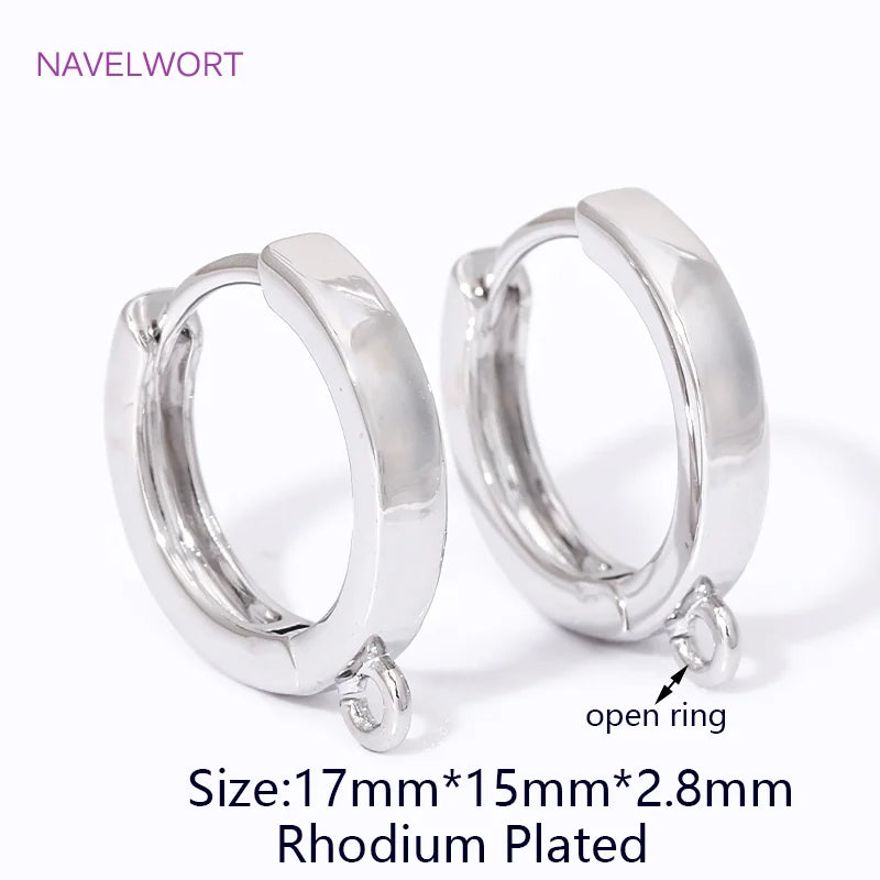 18K Gold Plated Round Earring Clasps Accessories,Clasps For Earrings,For Earring Making Supplies,DIY Jewelry Making Materials