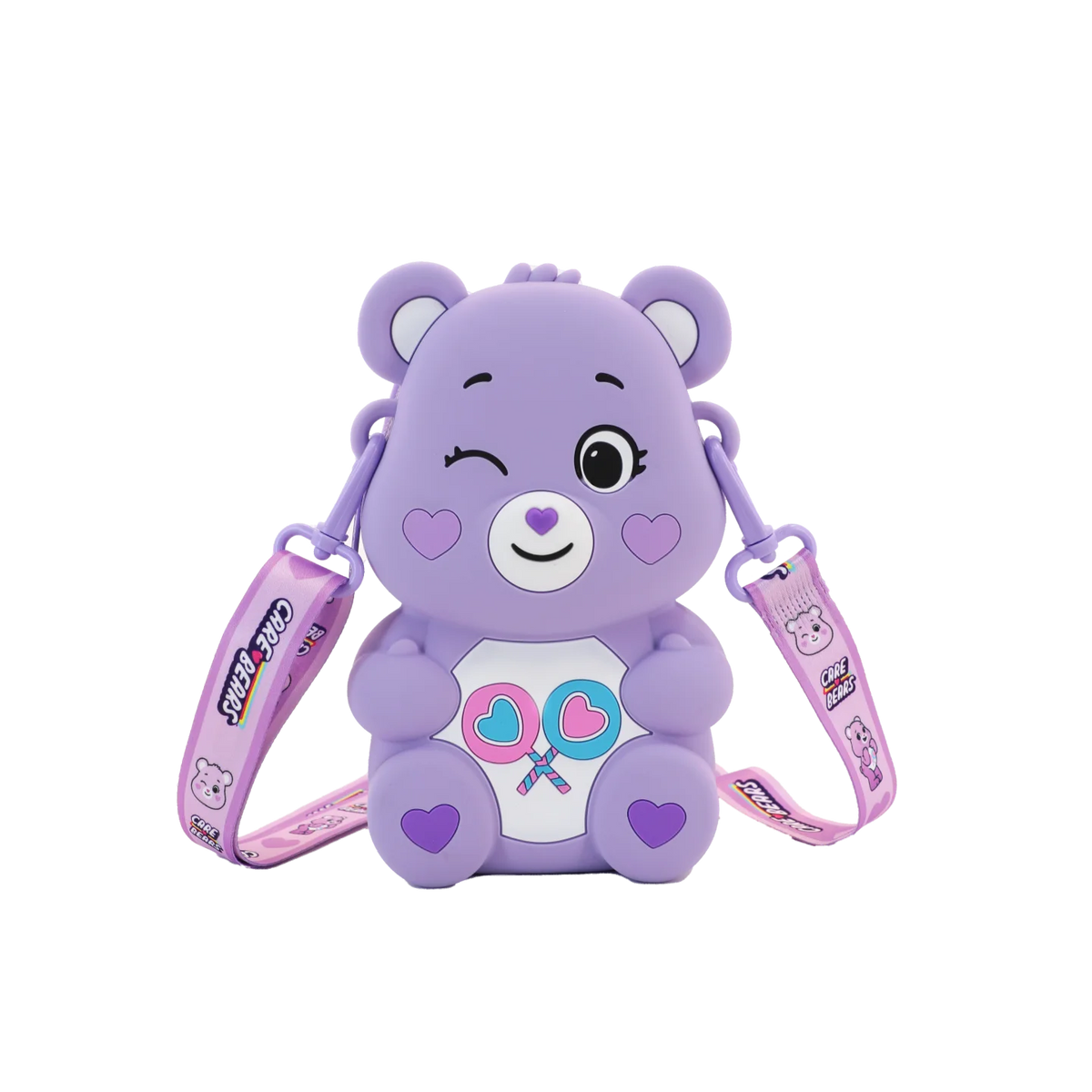 Care Bears Silicone Crossbody Bag Kawaii Cartoon Bear Shoulder Bag for Kids Cute Zipper Coin Purse Waterproof Mini Messenger Bag