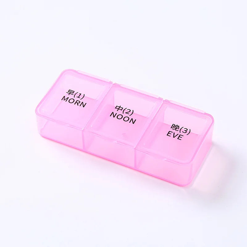 1 Day 3 Grids Rainbow Pill Medicine Box Tablet Medicine Organizer Health Storage Pill Box Holder Splitters With Printed Braille