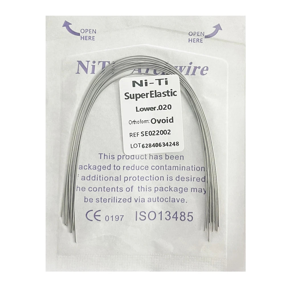 10pcs/Pack AG Dental Orthodontic Arch Wires NITI Round / Rectangular Oval Form Ortho Arch Wire Dentist Tool