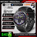 2025 New Military Bluetooth Call Smart Watch Built-in GPS Compass Barometric Altimeter 3ATM Waterproof Sports Smartwatches Men