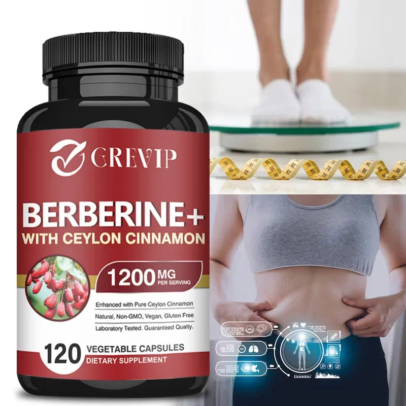 Berberine with Ceylon Cinnamon Supplement - Immune System, Cardiovascular & Gastrointestinal Function