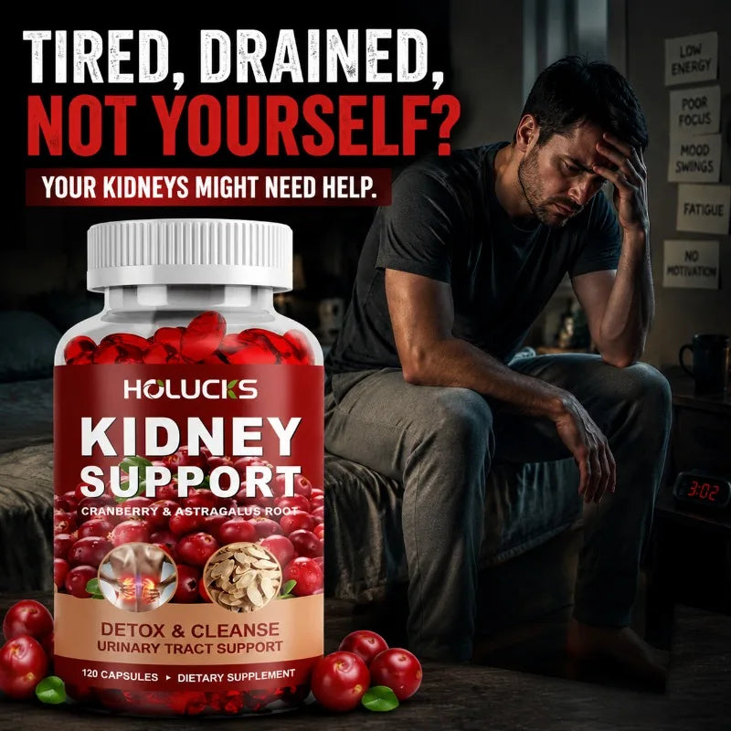 Kidney Cleanse & Detox Supplement, with Cranberry, Astragalus Root, for Kidney Restore, Support Bladder & Urinary Tract Health