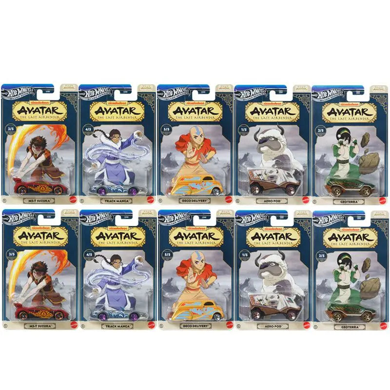 2025 New Hot Wheels Car Avatar The Last Airbender Silver Car Model Alloy Simulation Ornament Custom Collectible Birthday ToyGift