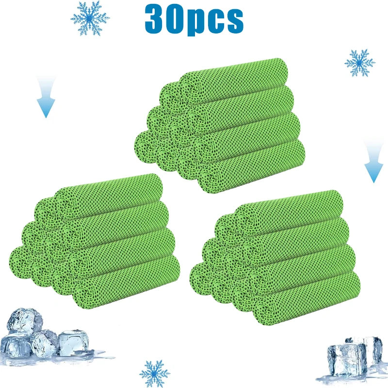 10-70pcs Cooling Towels for Neck and Face Sport Quick Drying Cool Towel Microfiber Cold Towel for Workout Yoga Camping Gym Club