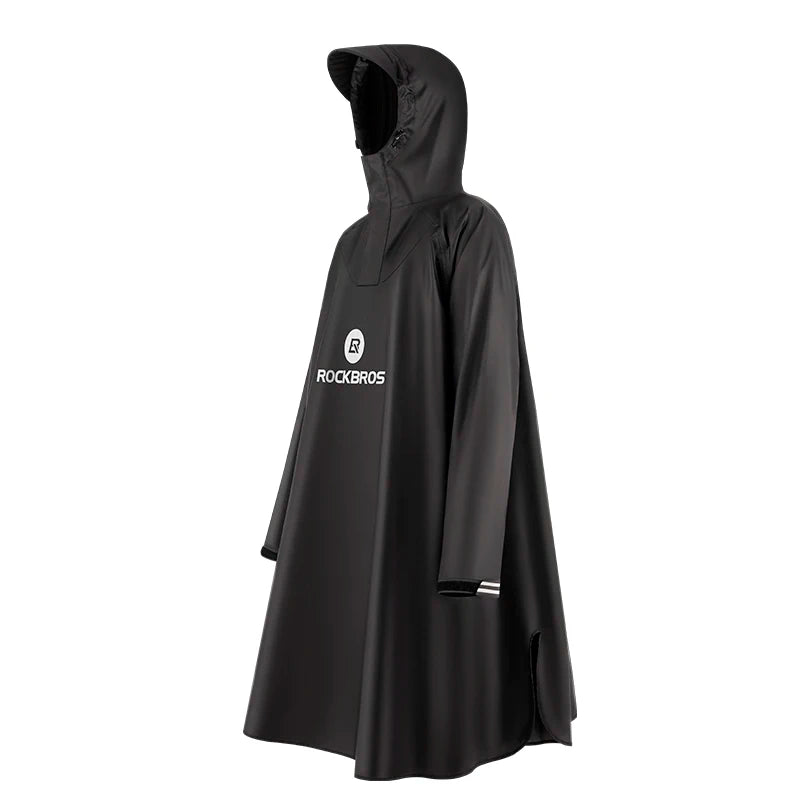 ROCKBROS Bicycle Raincoat Cycling Jacket Poncho Rainproof Hooded Coat Commute Rain Cape Electromobile Waterproof Windproof Cloak