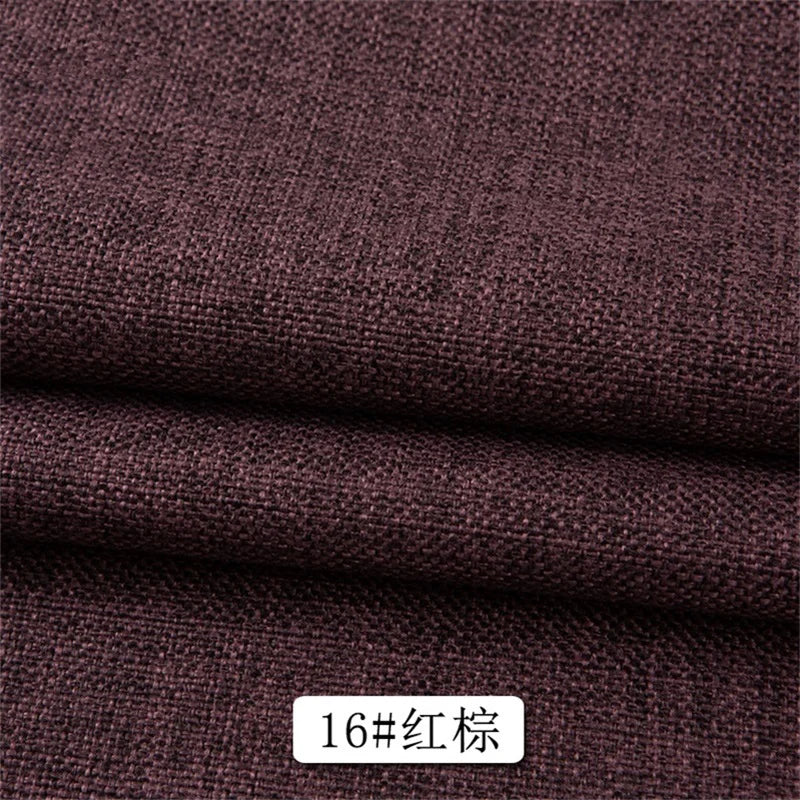 150 Cm Wide Home Textile Cotton Linen Style Sofa Fabric Solid Color Thickened Linen Coarse Cloth DIY Tablecloth Fabric 400 G / M