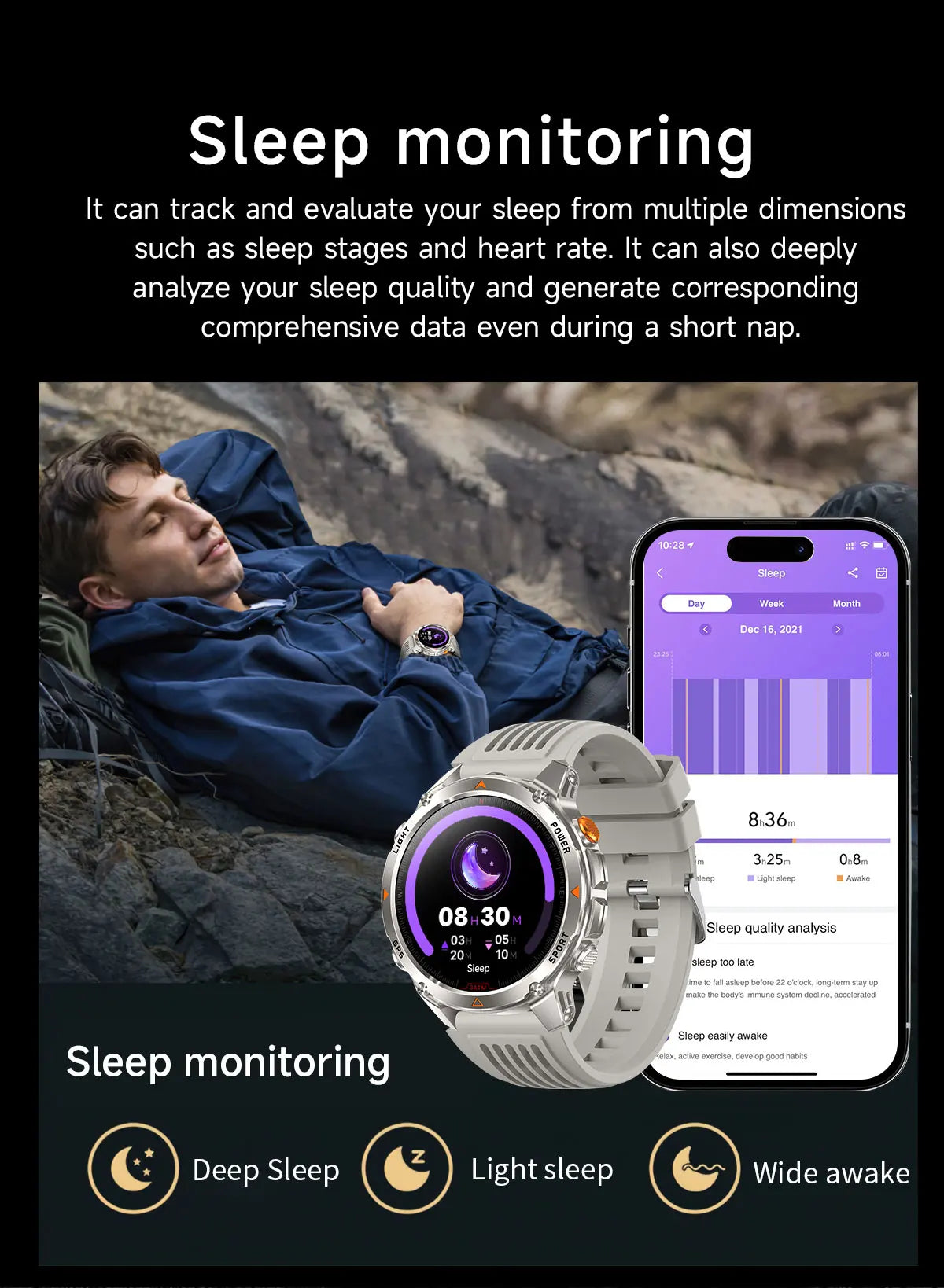 2025 New Military Bluetooth Call Smart Watch Built-in GPS Compass Barometric Altimeter 3ATM Waterproof Sports Smartwatches Men