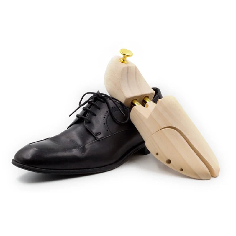 4-PACK Men's And Women's Shoe Trees, Adjustable Pine Wood Shoe Trees