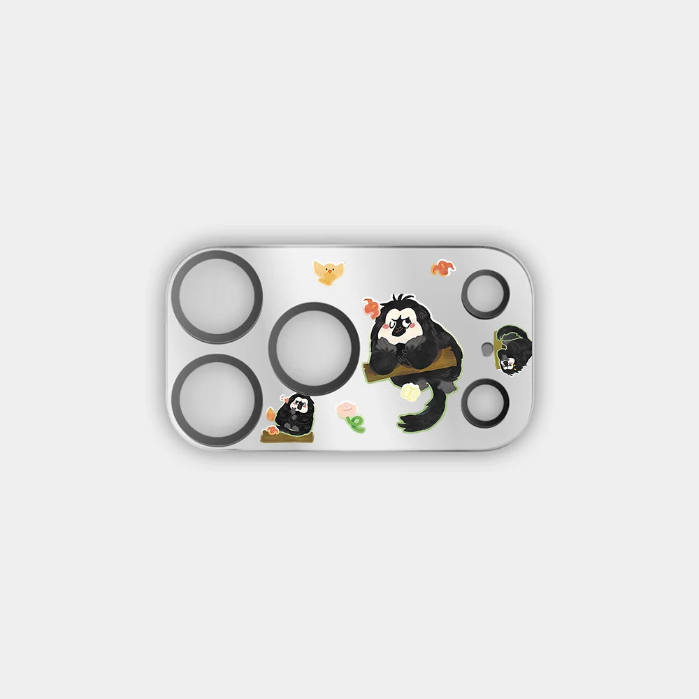 51-100 Cartoon Electroplated Camera Lens Protector for iPhone 17 Pro Max / 17 Pro Scratch Resistant Glass Rear Cover