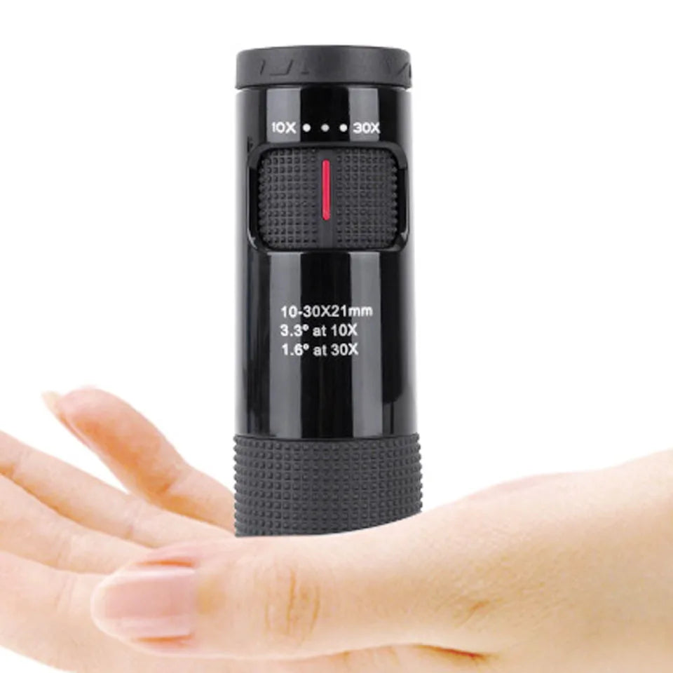 Powerful Monocular 10-30x21 Zoom Mini Telescope Portable Spotting Scope Camping Equipment Tourism Optical Sight Monocle
