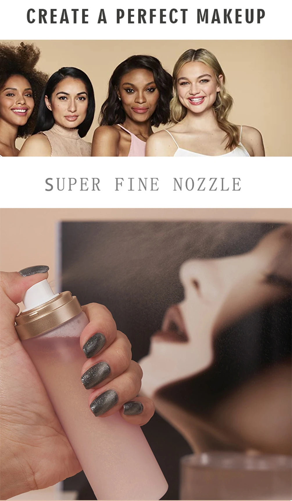 Private Label 100ml Setting Spray Custom Logo 3color Oil-control Long-lasting Sweat-proof Hydrating Glitter Pearlescent Makeup
