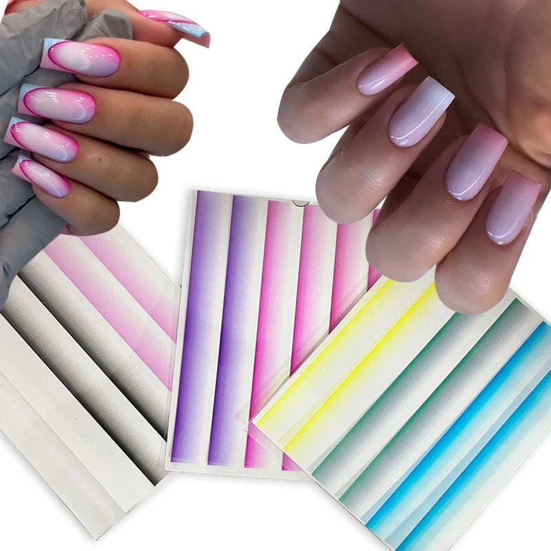1Pcs 3D Flame Nails Stickers Red Flame Stripe Lines Sliders Design Manicure French Nail Art Decoration Decal