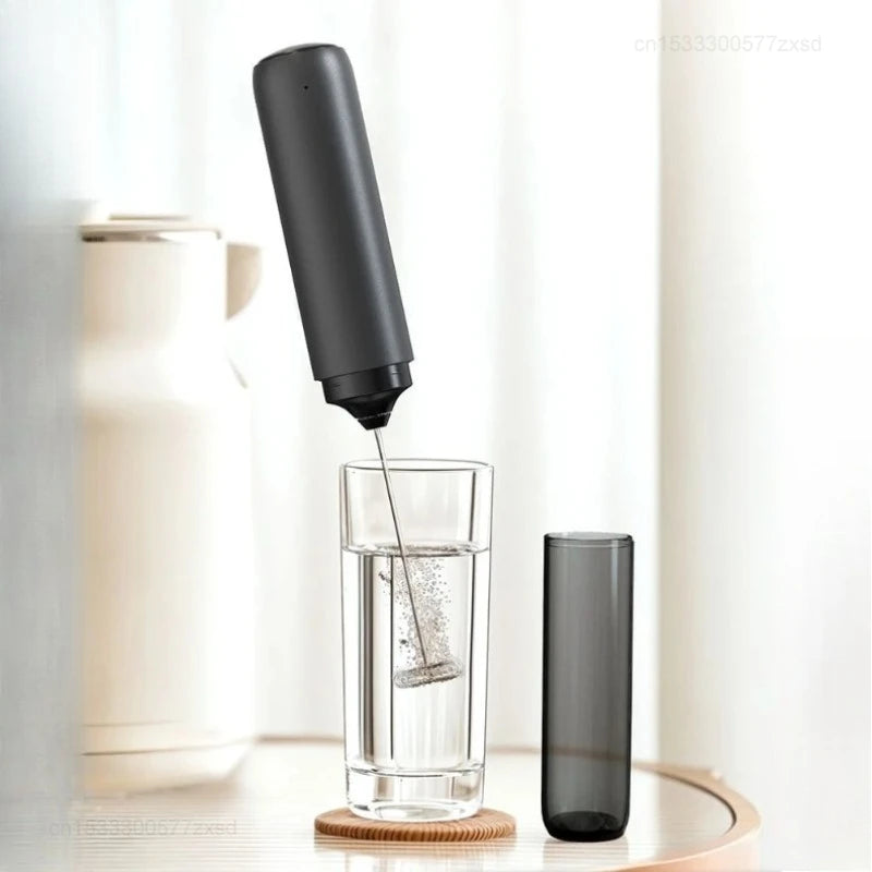 Portable Wireless Electric Milk Frother Foam Maker Handheld Rechargeable Foamer High Speeds Coffee Handheld Foam Maker