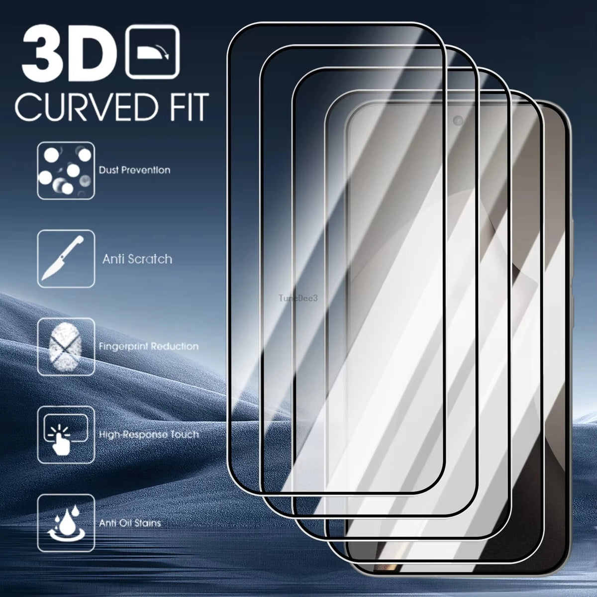 Screen Protector Tempered Glass For iPhone 17 16 15 14 13 12 11 Pro Max Mini 16e Air 8 7 Plus XR XS X SE 2022 Dust Free Glass