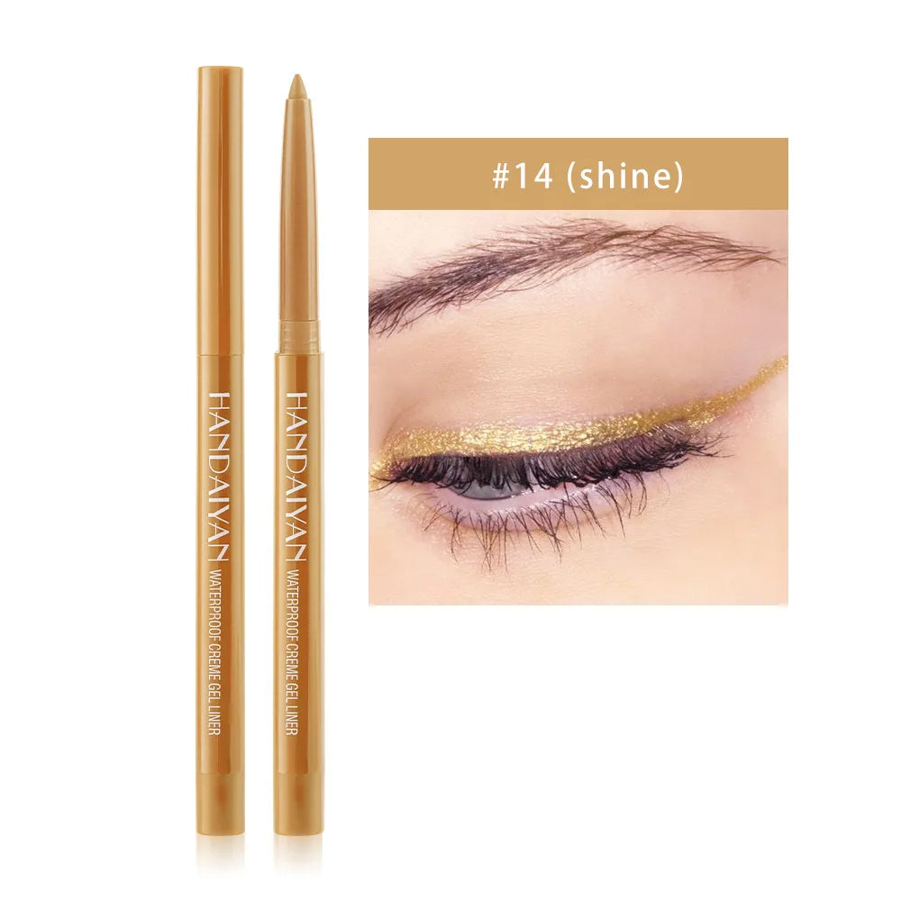 20 Colors Matte Eyeliner Gel Pencil Shine Purple Black Easy To Wear Colorful White Blue Eye Liner Pen Cream Makeup Cosmetics