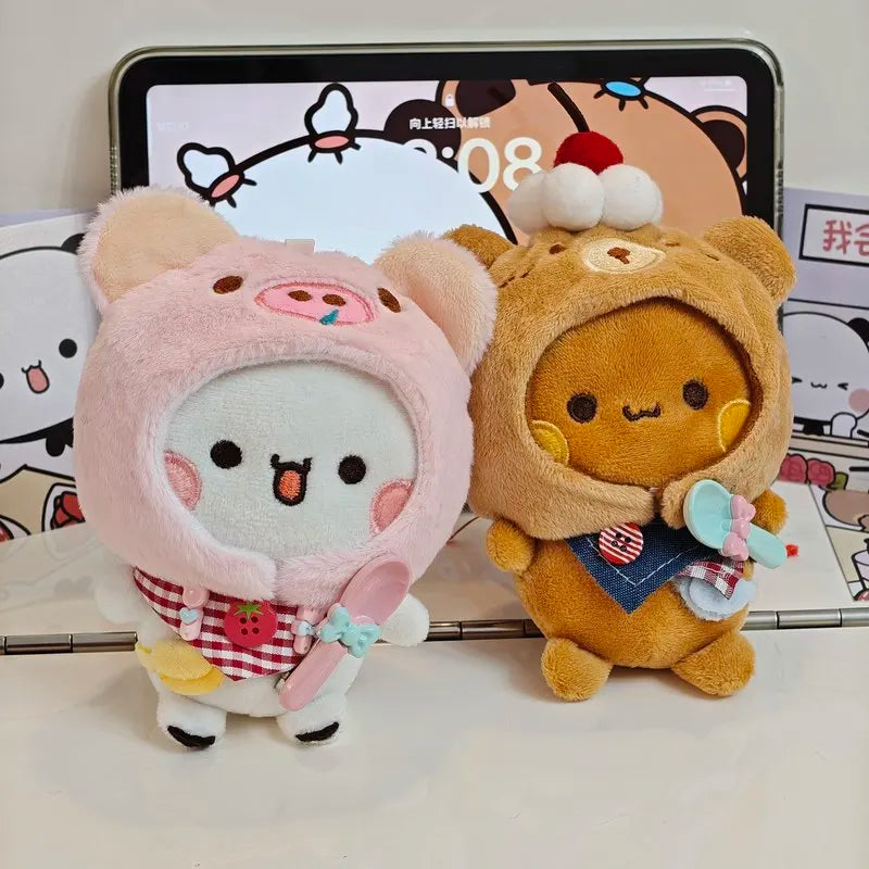 12cm Official Original Panda Bubu And Yier Outfit Change Plush Toy , Bubu And Dudu Plush Pendant Doll Gift