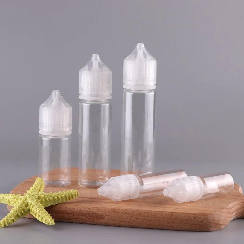 50pcs 10ml-100ml Plastic Empty Dropper Bottles Liquid Drop Bottles Long Tip Cap Oil Containers Portable Travel Dispenser Bottles