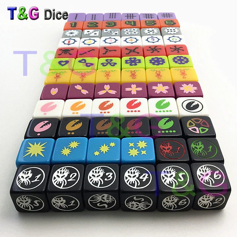 T&G Dice Customize Dice with LOGO, Engraved or Print Pattern D4-D100 for Board Game DND TRPG Entertainment