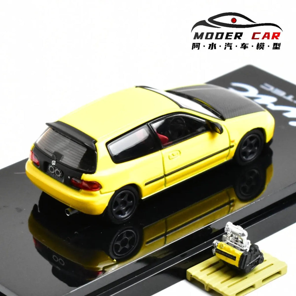 Hobby Japan 1:64 Miniature CIVIC EG6 SiR-S JDM Giftable Diecast Model Car