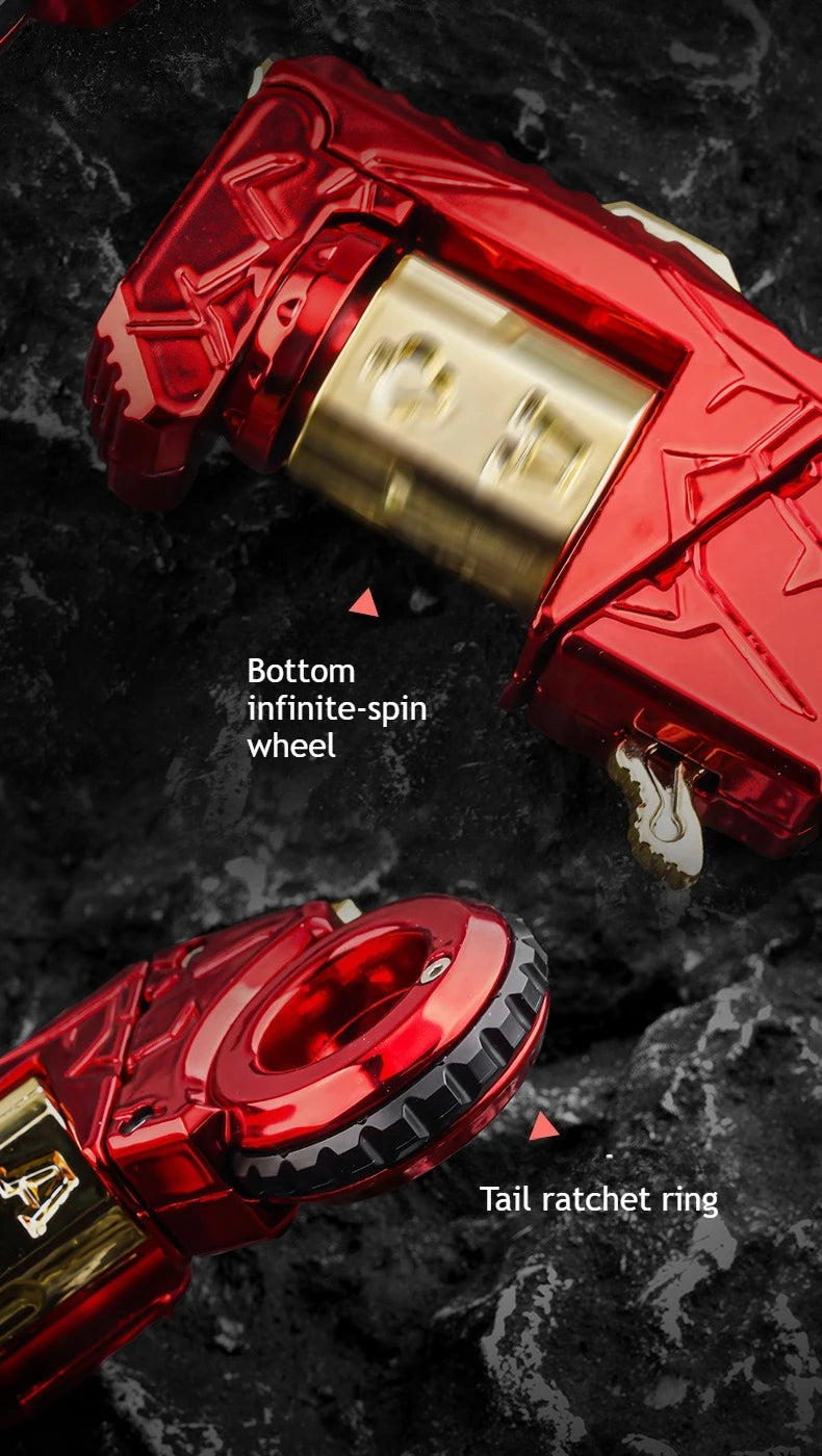 Alloy Mini Toy Gun with One-Button Shell Ejection Spinner Multiple Fun Modes Stress Relief Fidget Toy Cool Gift for Boys Teens