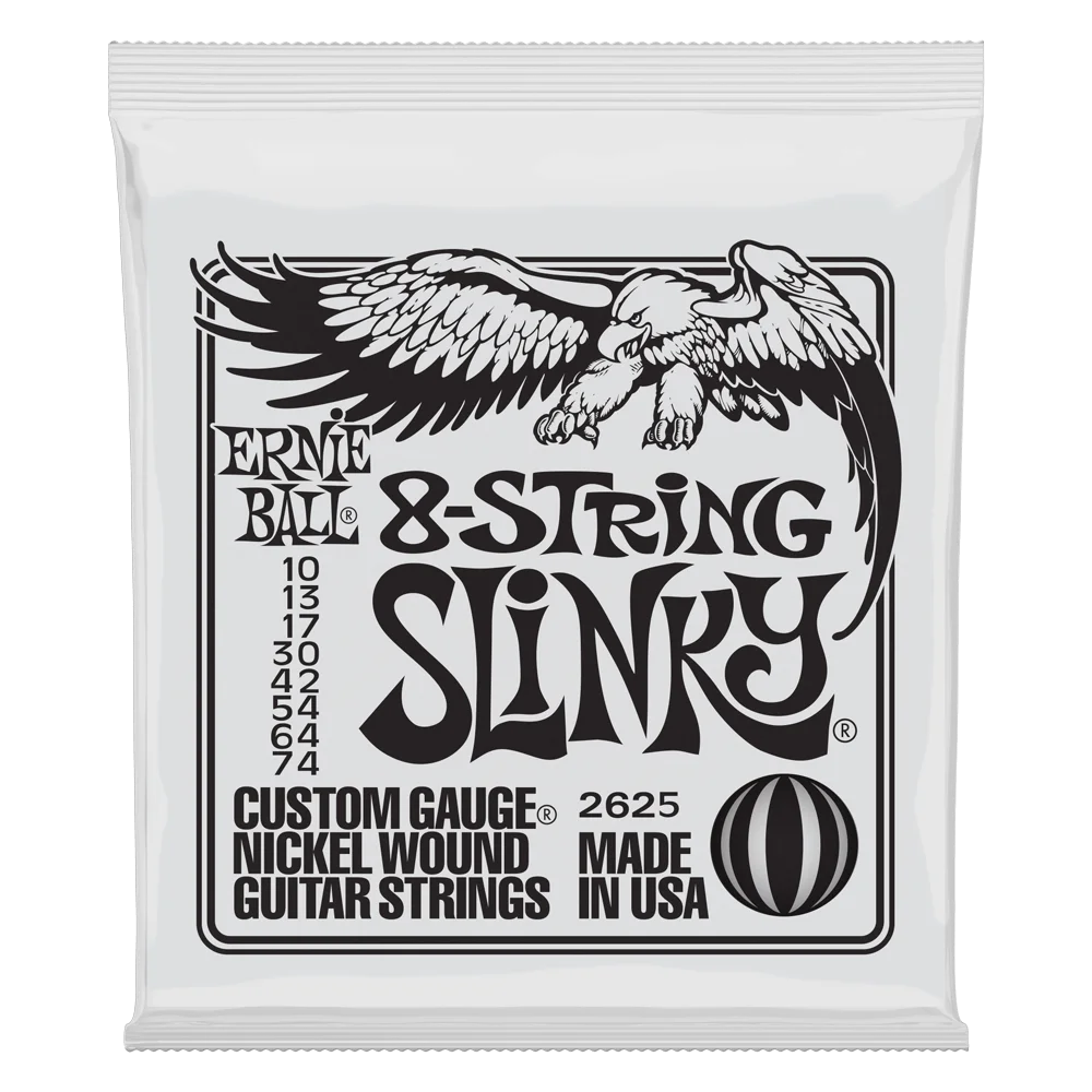 5pc/10pc Ernie Ball Slinky Nickel Wound Electric Guitar Strings – 7-Strings & 8-StringS Available