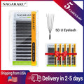 NAGARAKU 5cases 5D U Shape Lashes Soft Natural Eyelash Extensions Fast Free Delivery Ship from USA