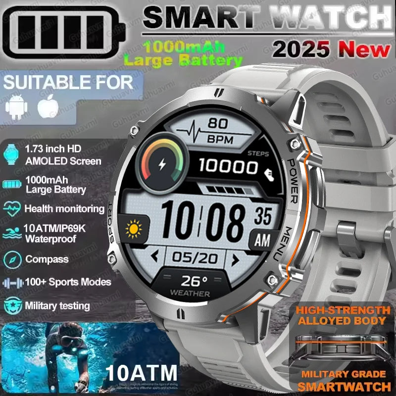 2025 Original TANK X3 Ultra 1000mAh Battery Smart Watch Men GPS Outdoor Sports Fitness Smartwatch 10ATM Waterproof Swim Watches