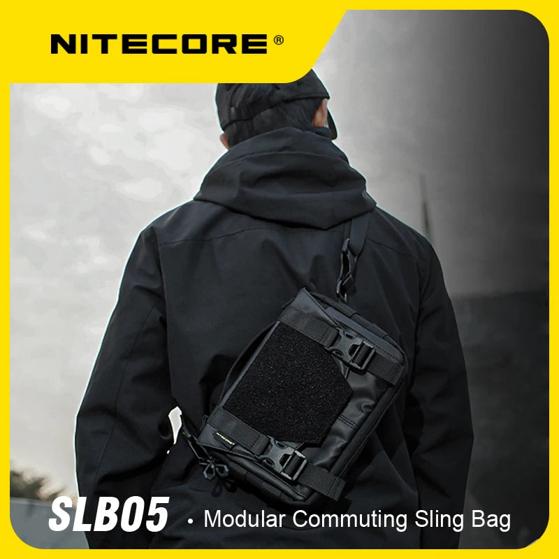 NITECORE SLB05 Sling Bag Handbag Waterproof 2L Large Capacity 600D Nylon Fabric