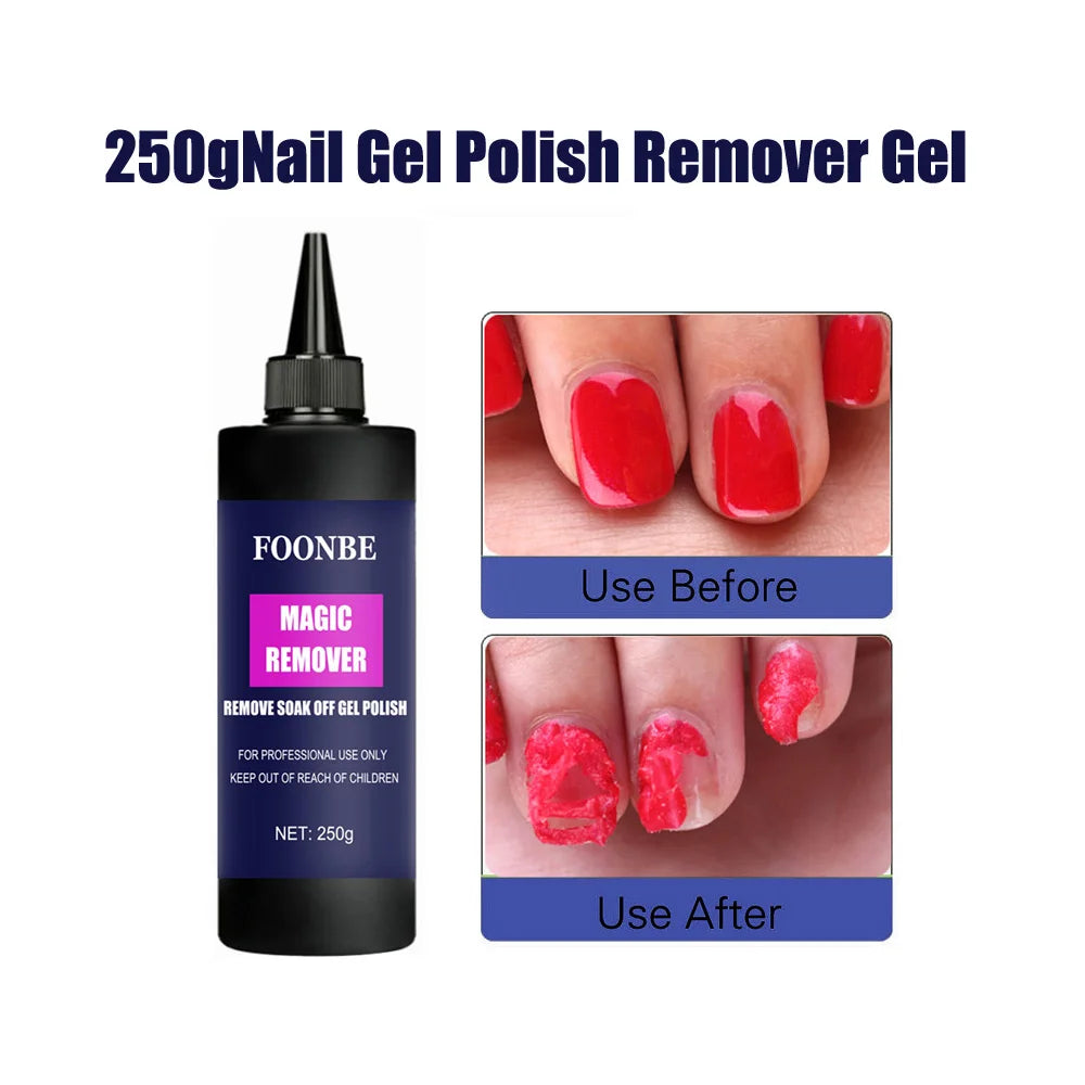 120g/250g Magic Remover Nail Polish Remover Peel Off Burst UV Gel Polish Fast Remove Semi Permanent Varnish Polish Cancel Glue