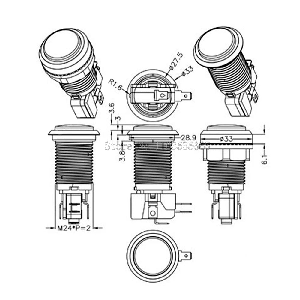 1PCS CHROME Plated illuminated arcade push button 5V 12v LED Arcade Start Push Button with microswitch for Arcade game DIY