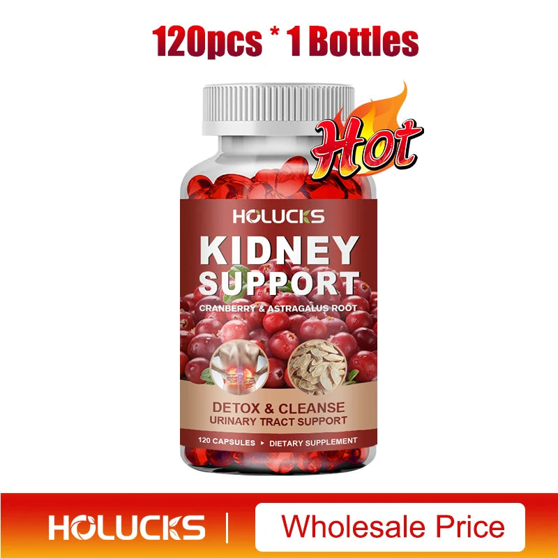 Kidney Cleanse & Detox Supplement, with Cranberry, Astragalus Root, for Kidney Restore, Support Bladder & Urinary Tract Health