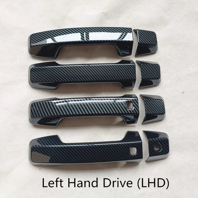 For Mitsubishi Triton L200 LC MV 6th 2023 2024 2025 2026 Accessories Door Handle Cover Trim Plastic Imitation Carbon Fiber