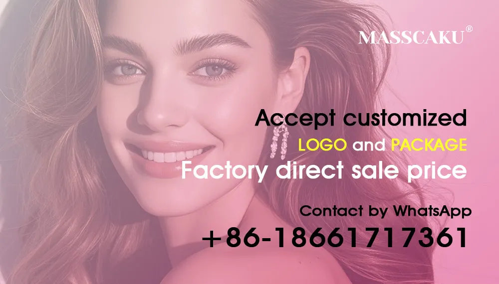 MASSCAKU 3D 4D 5D L/LU/M U-Shaped Eyelash Extensions Handmade Full Dense Clusters Makeup Products Natural Individual Lashes
